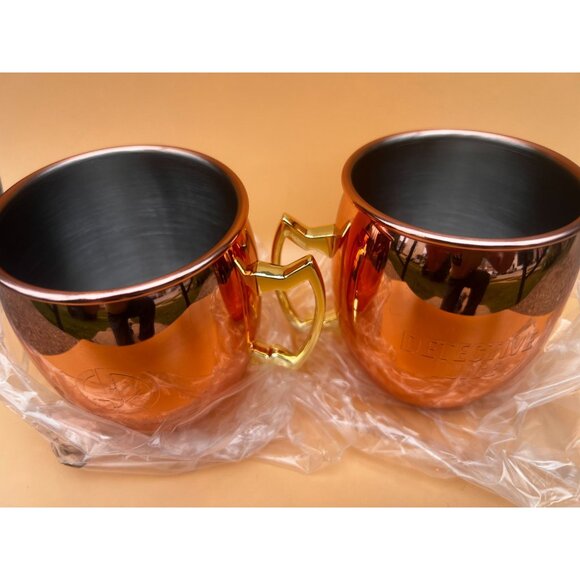 Pair Hunt A Killer Detective Juice Copper Moscow Mule Mugs Nickel-Lined 16oz - Picture 4 of 9